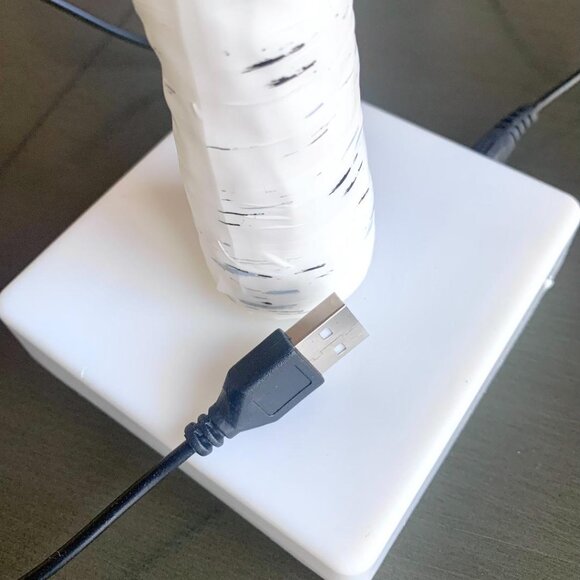 23"T USB Plug-in Battery Holiday LED Multicolor Lighted Poseable Birch Tree New - Picture 6 of 7